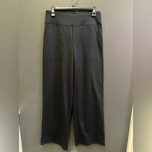 Wide Leg Stretch Pants | Yoga Pants | Pockets | High Waisted | Medium | NWT - Picture 3 of 7